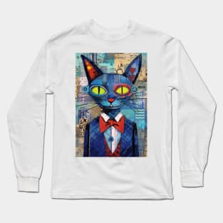 Abstract Cat 6 Long Sleeve T-Shirt